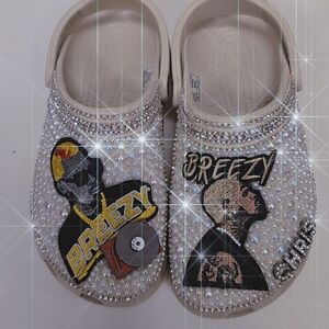 CROCS Bone Embellished Mules